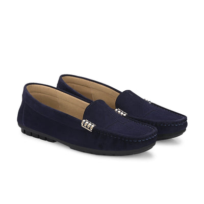 Marbella Suede Loafers by Lady Boss