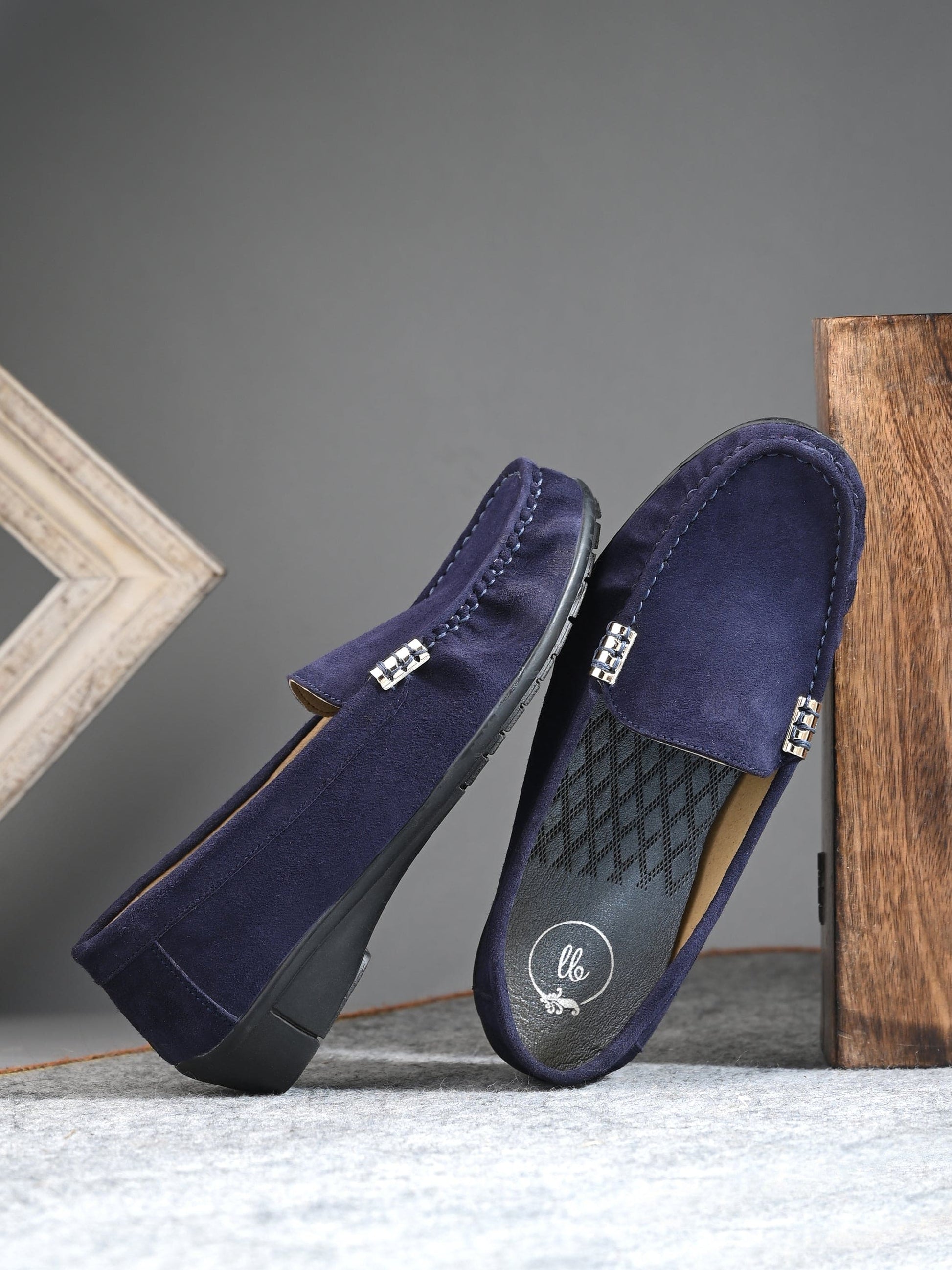 Santorini Suede Loafers by Lady Boss