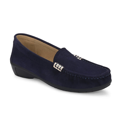 Santorini Suede Loafers by Lady Boss