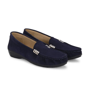 Santorini Suede Loafers by Lady Boss