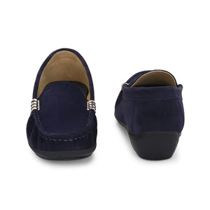 Santorini Suede Loafers by Lady Boss
