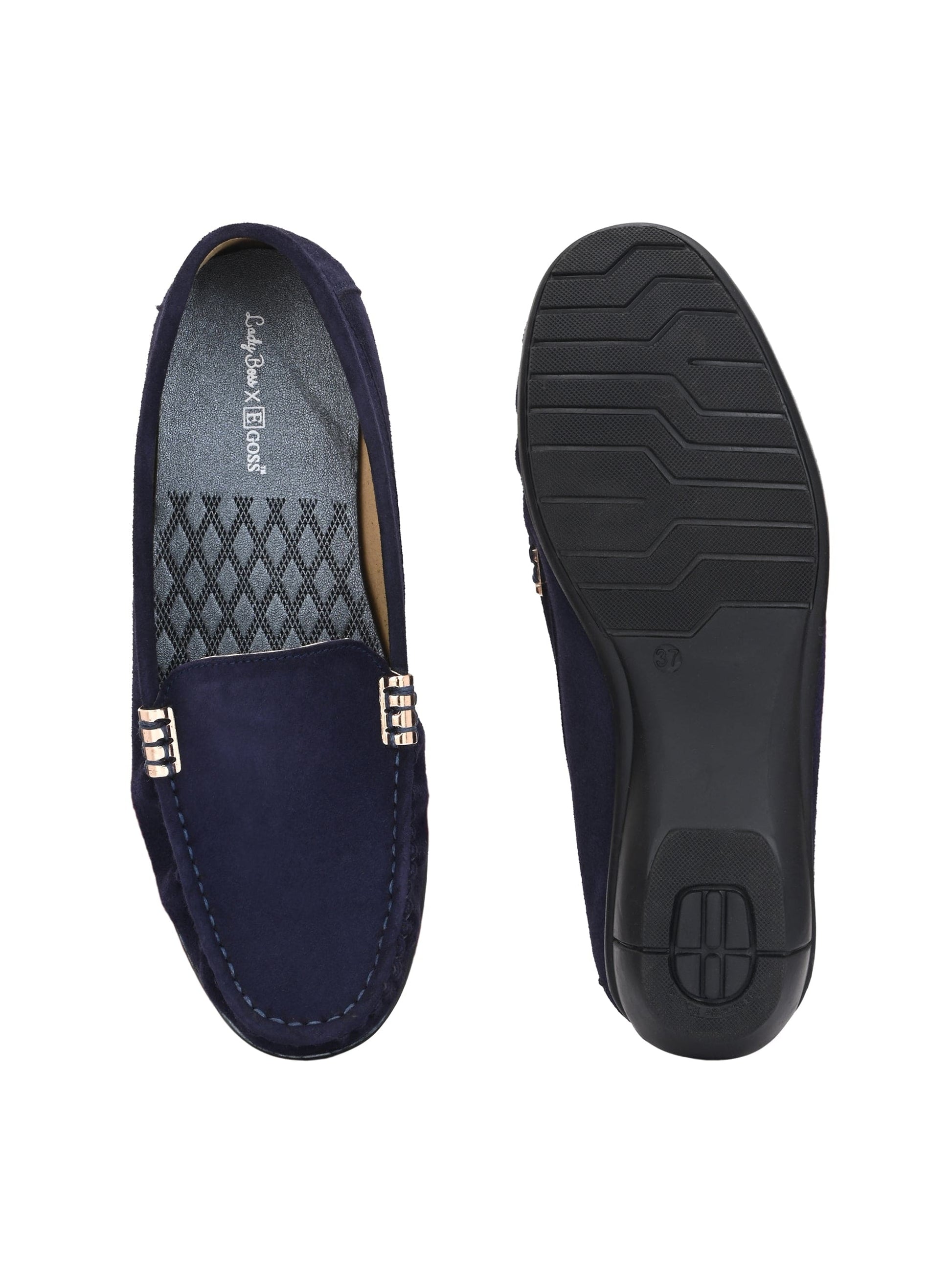 Santorini Suede Loafers by Lady Boss