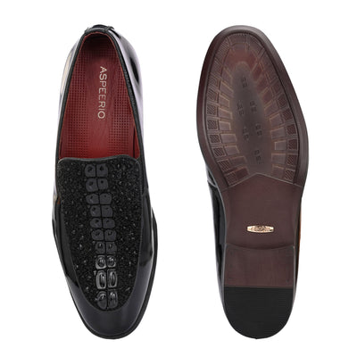 Titanium Party Loafers by Aspeerio