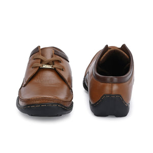 Egoss Casual Derby Lace Up Leather Shoes For Men