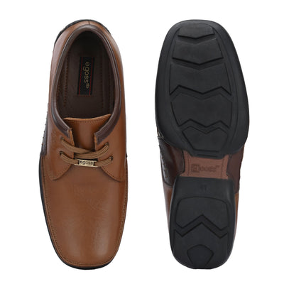 Egoss Casual Derby Lace Up Leather Shoes For Men