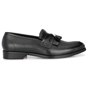 Tassled Formal Penny Loafers For Men with Textured Top