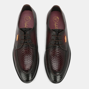 Cherry Textured Lace-Up Shoes by Lafattio