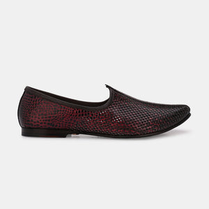 Textured Cherry Malaga Jooti by Lafattio