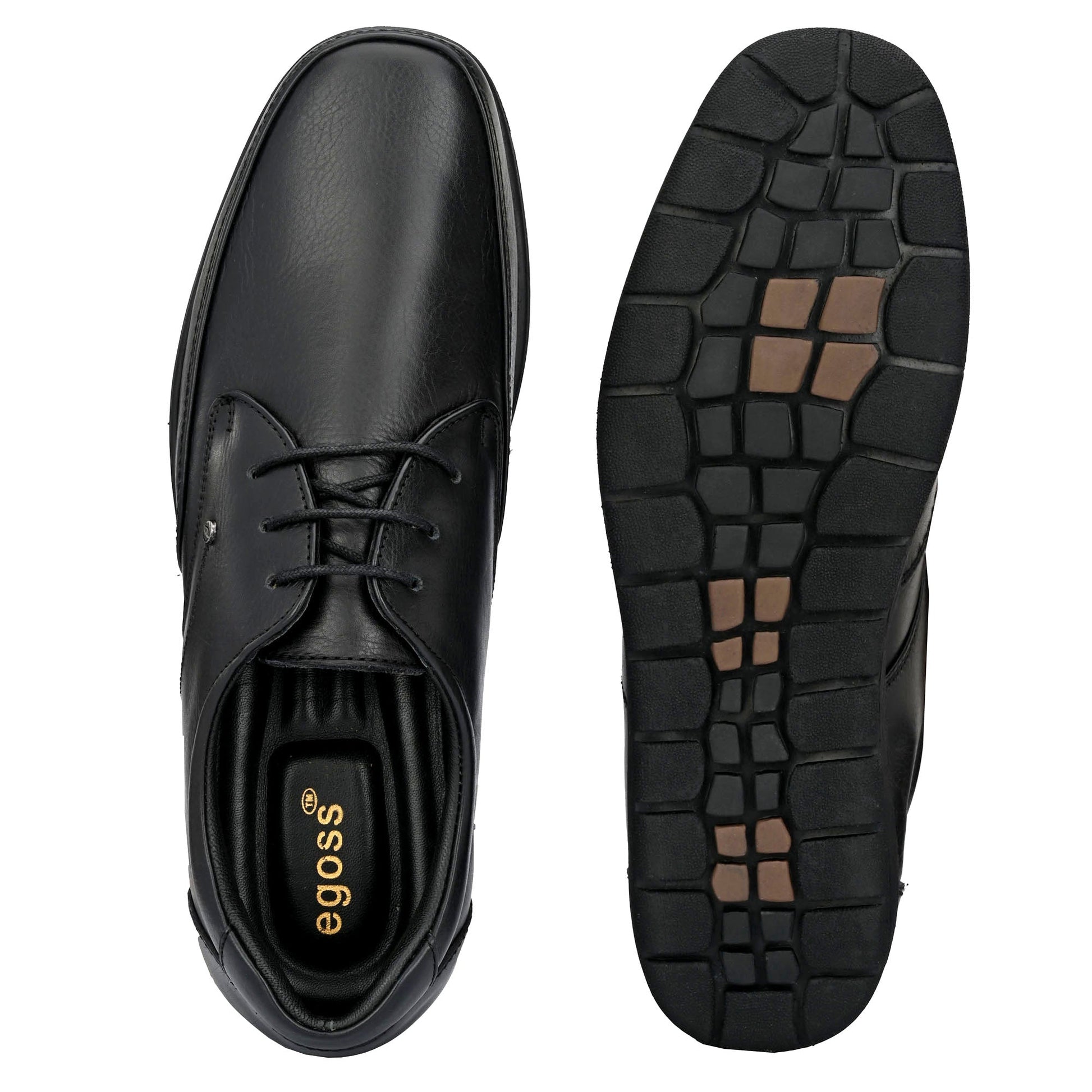 Egoss Casual Derby Lace Up Leather Shoes For Men