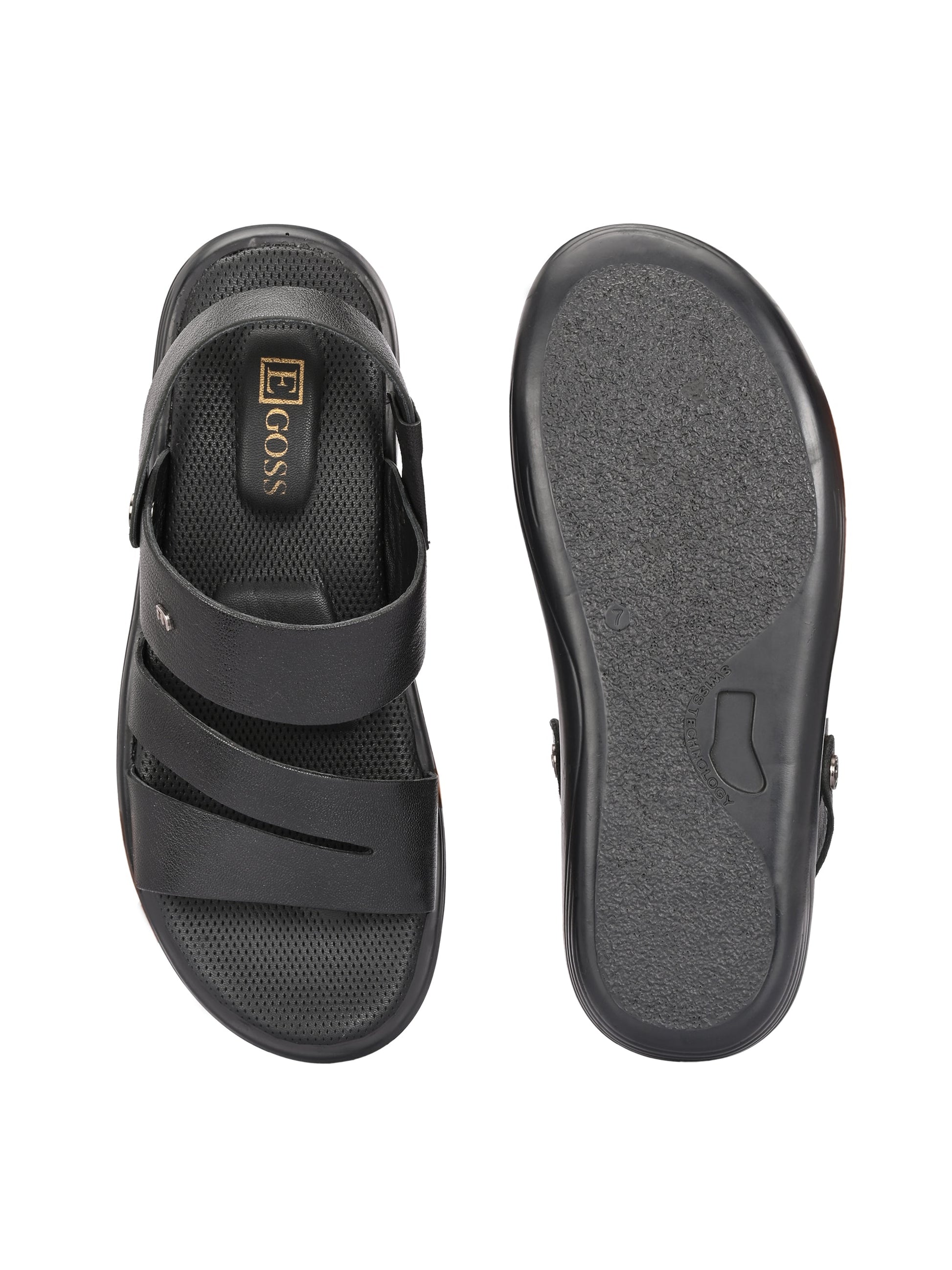 Egoss Leather Slippers For Men