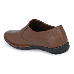 Egoss Leather Casual Slip On Shoes For Men