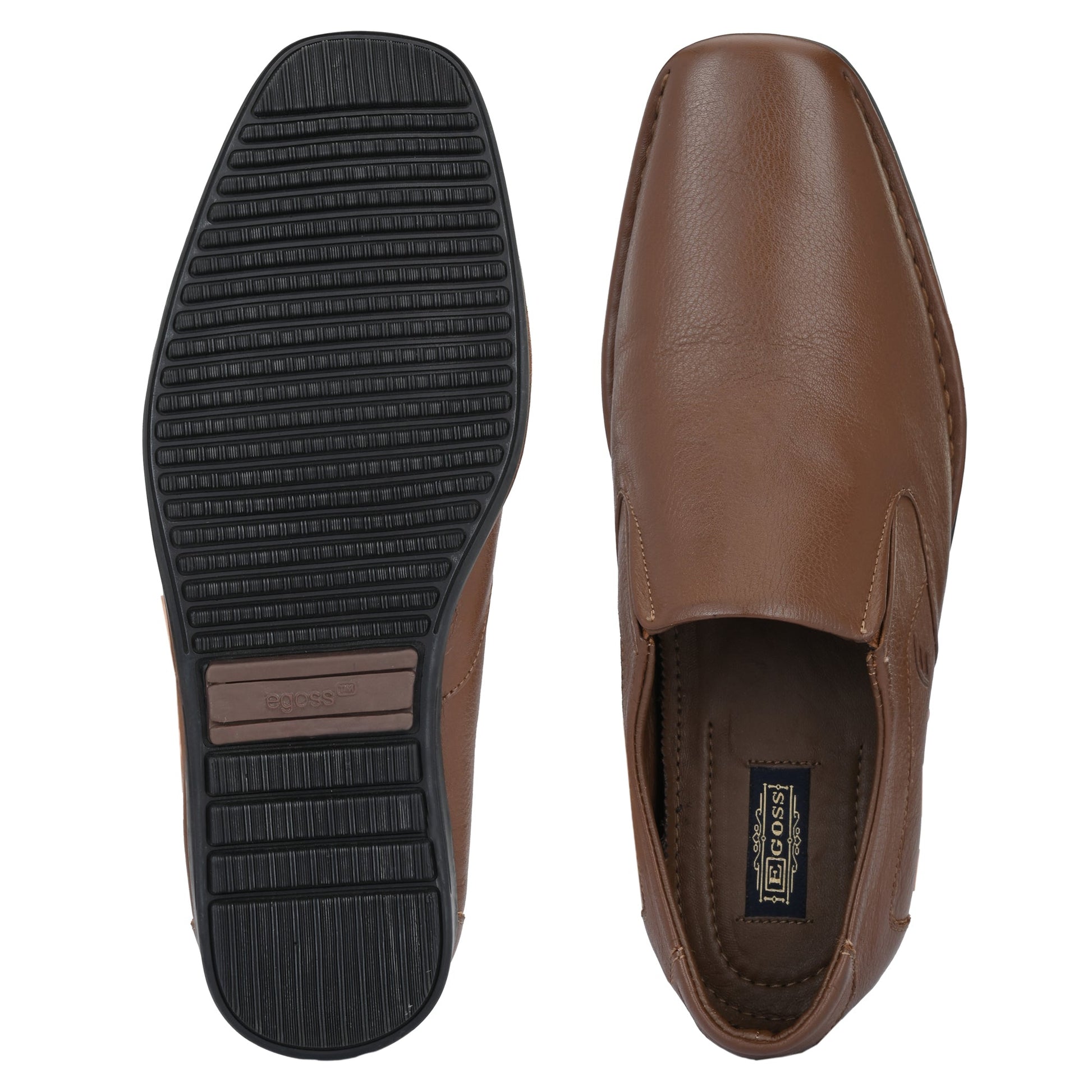 Egoss Leather Casual Slip On Shoes For Men
