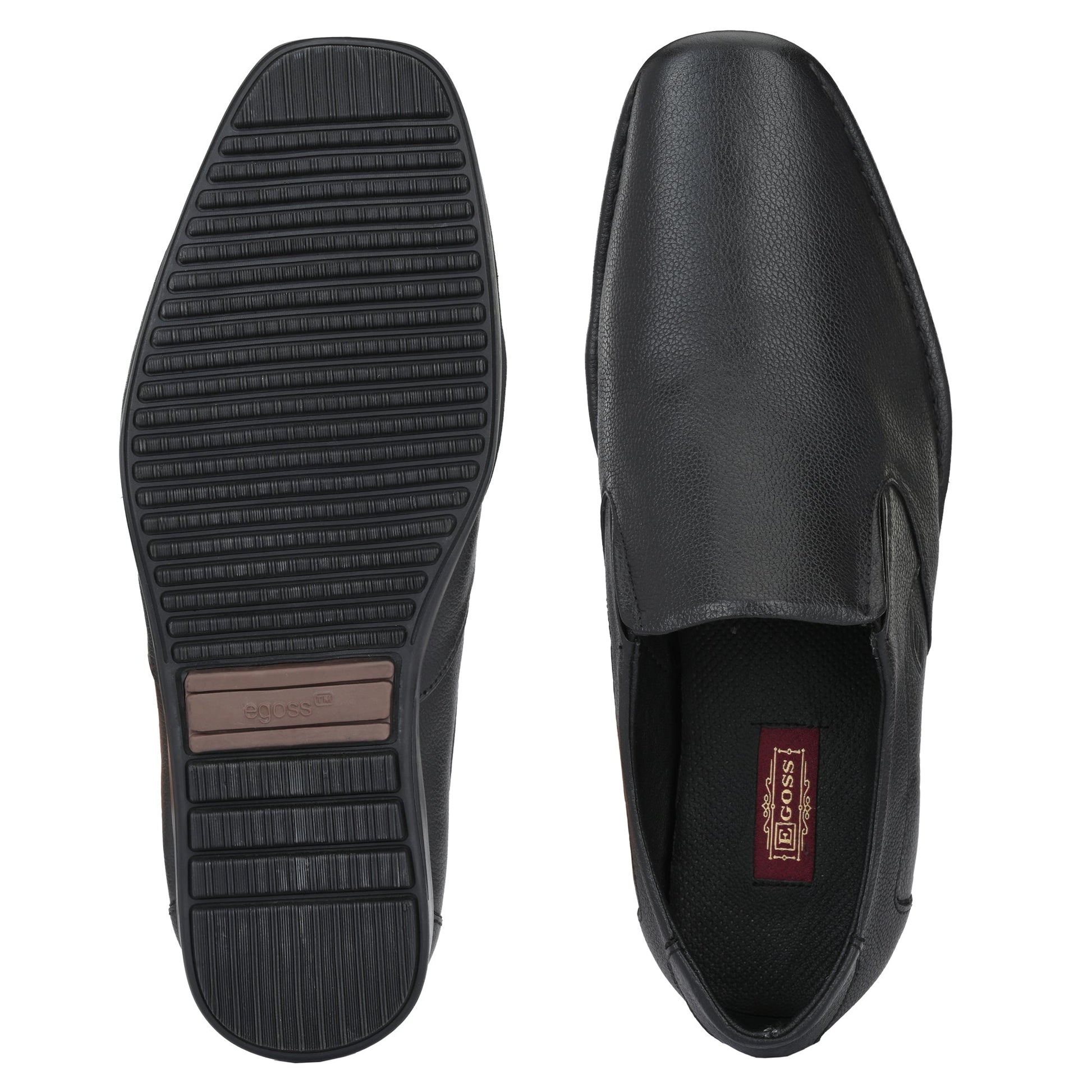 Egoss Leather Casual Slip On Shoes For Men