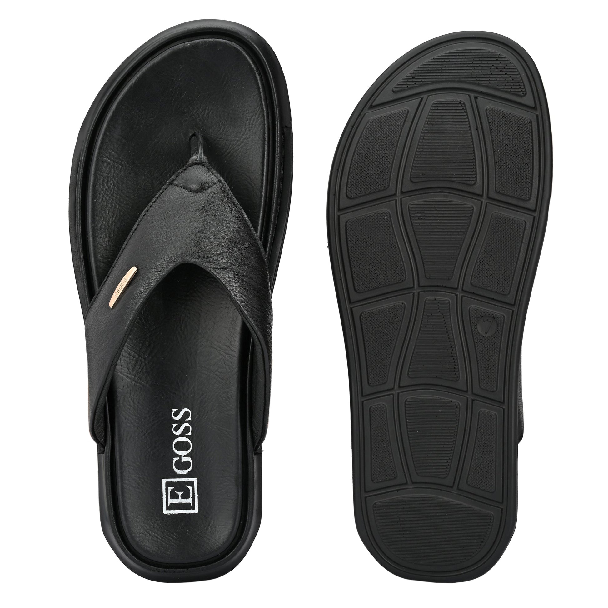Egoss Leather Slippers For Men
