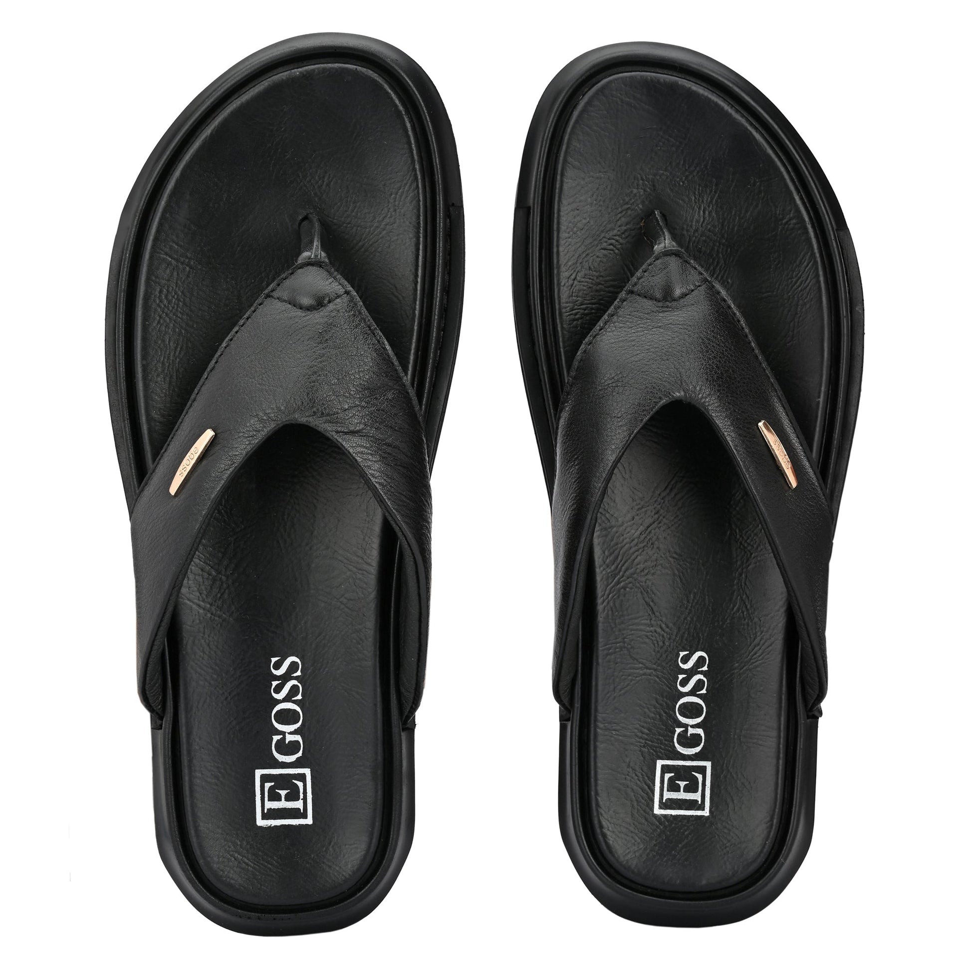 Egoss Leather Slippers For Men