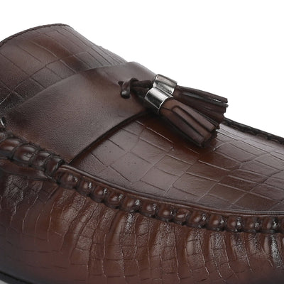 Egoss Tassel Formal Leather Loafers Shoes For Men