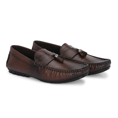 Egoss Tassel Formal Leather Loafers Shoes For Men