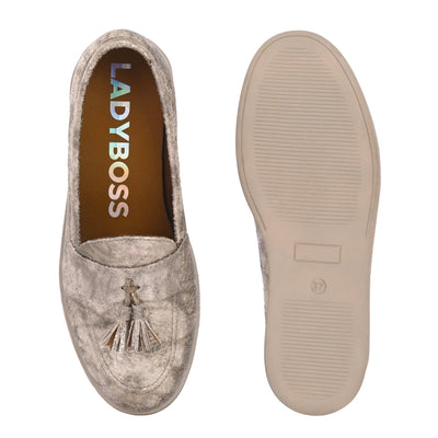 Shine-On Casual Loafers by Lady Boss