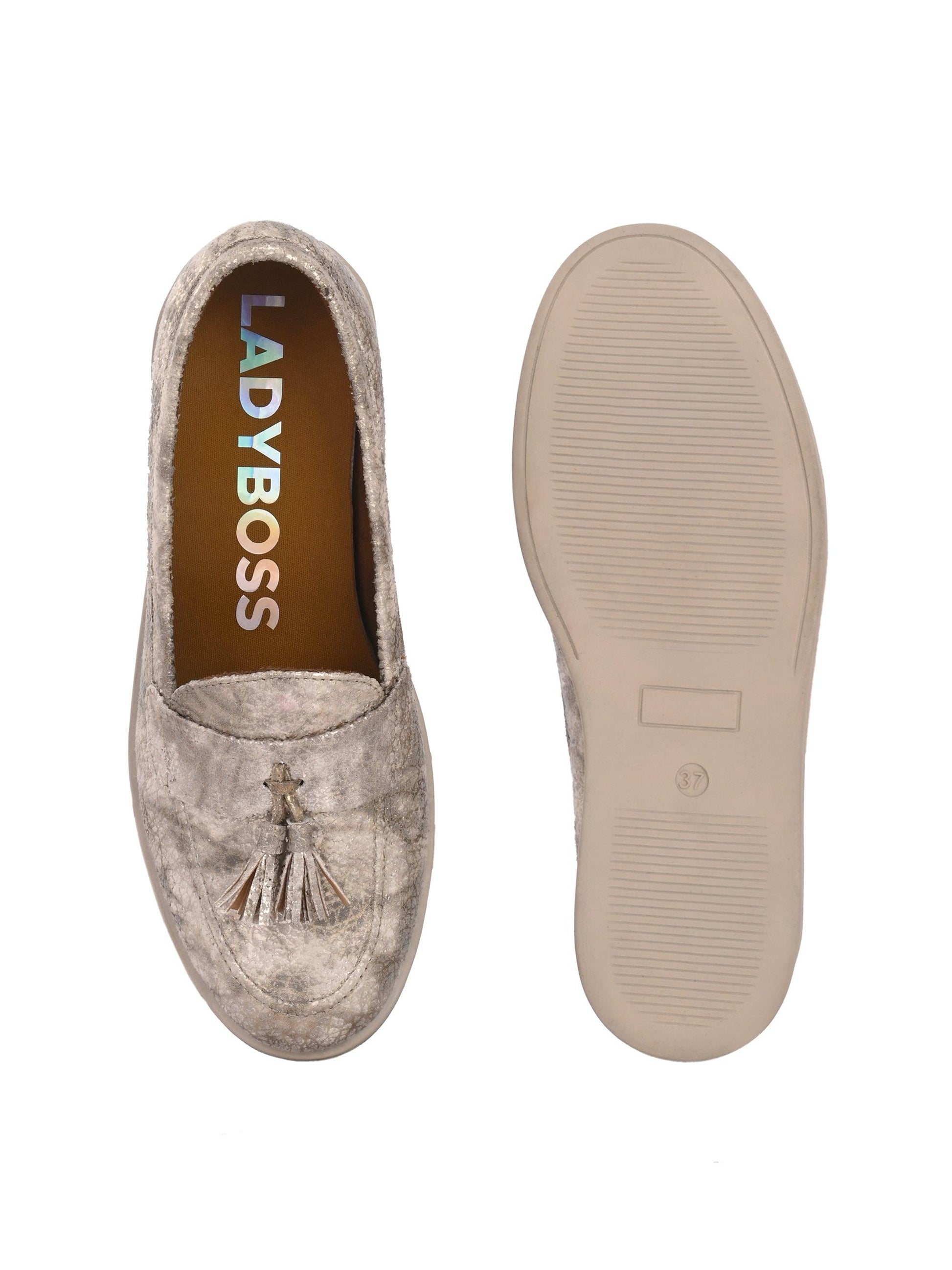 Shine-On Casual Loafers by Lady Boss