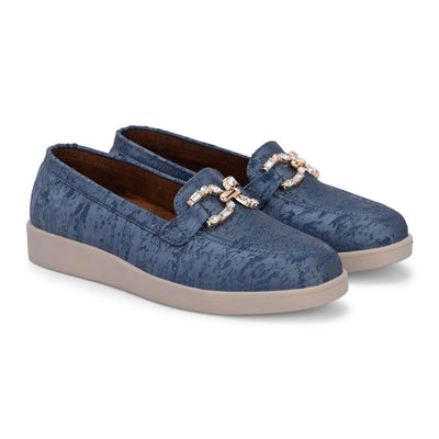 Blue Diamond Casual Loafers by Lady Boss