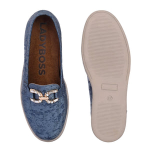 Blue Diamond Casual Loafers by Lady Boss