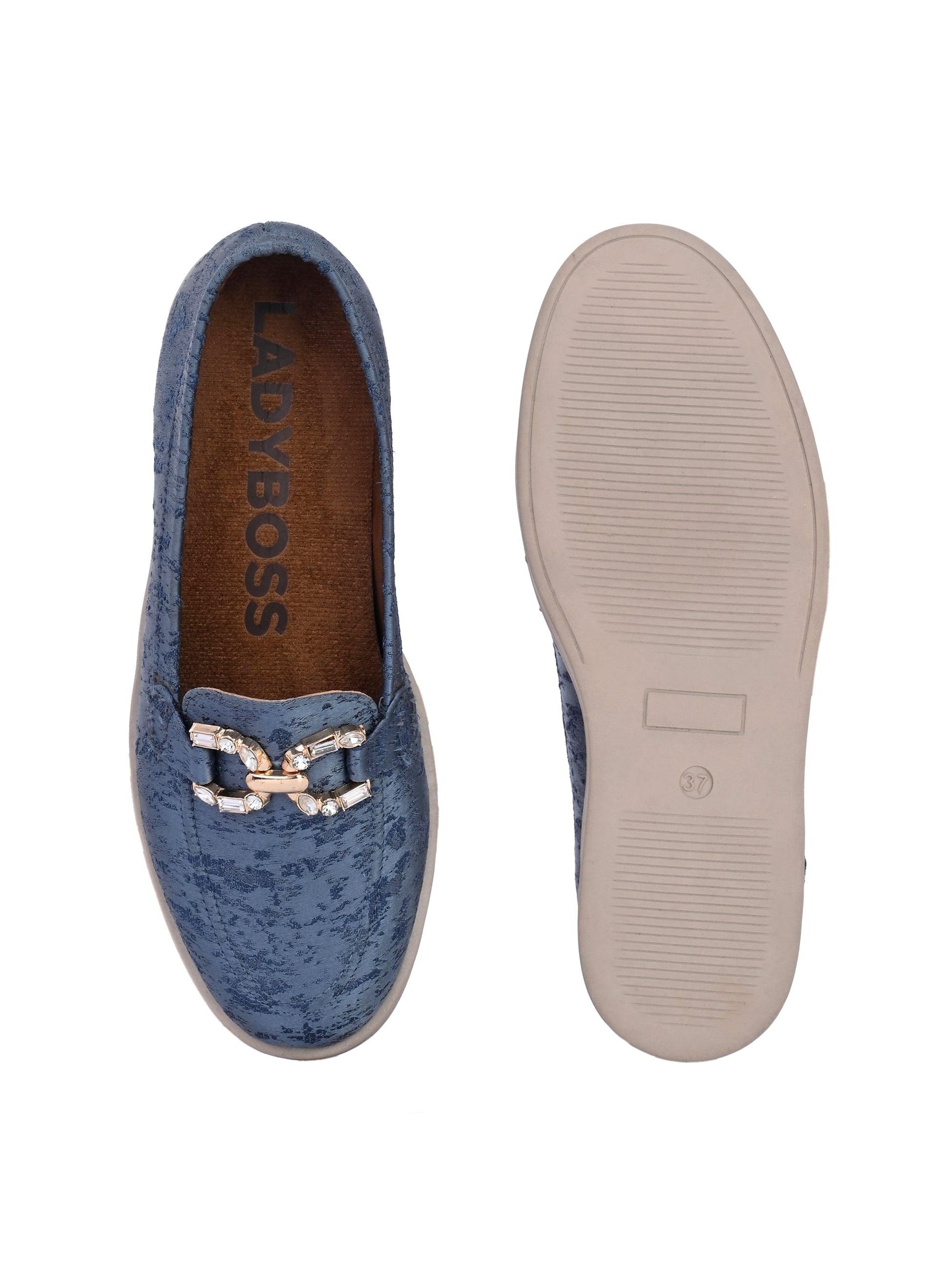 Blue Diamond Casual Loafers by Lady Boss