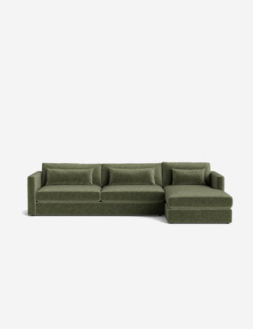Moss Performance Striated Velvet