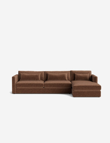 Tobacco Performance Striated Velvet