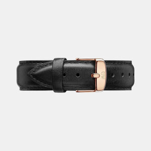 Classic Men Quartz Rose Gold Dial Analog Leather Watch DW00100127K