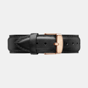 Classic Unisex Quartz Black Dial Analog Leather Watch DW00100139K