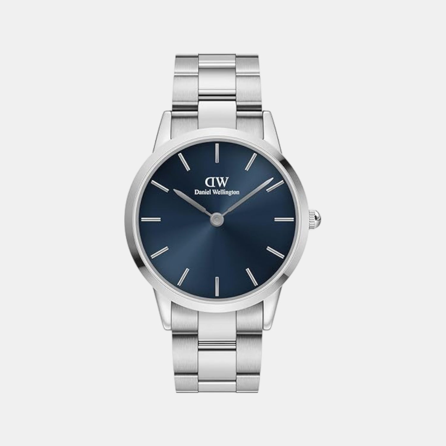 Iconic Men Quartz Blue Dial Analog Stainless Steel Watch DW00100448K