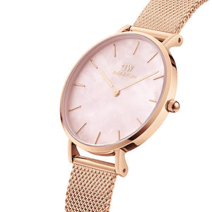 Daniel Wellington Petite Melrose Pearl Pink Mother-Of-Pearl Dial Women 28mm DW00100513