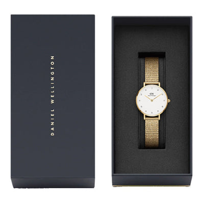 Daniel Wellington Petite Lumine Pressed Evergold Eggshell White Dial Women 28mm DW00100604