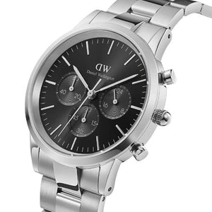 Daniel Wellington Iconic Chronograph Link Onyx B Black Sunray Dial Men 42mm DW00100645