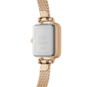 Daniel Wellington Quadro Mini Melrose Rose Gold Emerald Emerald Sunray Dial Women 15.4mm*18.2mm DW00100648