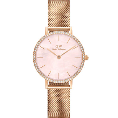Daniel Wellington Petite Lumine Bezel Melrose Pink MOP Pink Mother-Of-Pearl Dial Women 28mm DW00100663