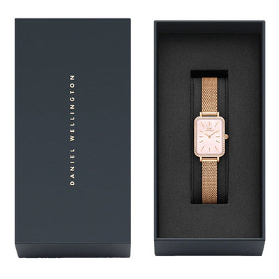 Daniel Wellington Quadro Lumine Bezel Melrose  Pink Mother-Of-Pearl Dial Women 20*26mm DW00100669