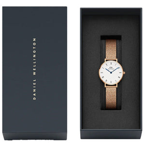 Daniel Wellington Petite Roman Numerals Melrose White Dial Women 28mm DW00100681