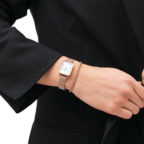 Daniel Wellington Quadro Roman Numerals Melrose White Dial Women 26mm DW00100687