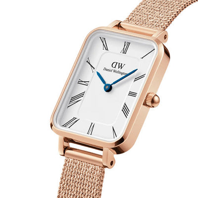 Daniel Wellington Quadro Roman Numerals Melrose White Dial Women 26mm DW00100687