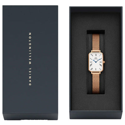 Daniel Wellington Quadro Roman Numerals Melrose White Dial Women 26mm DW00100687