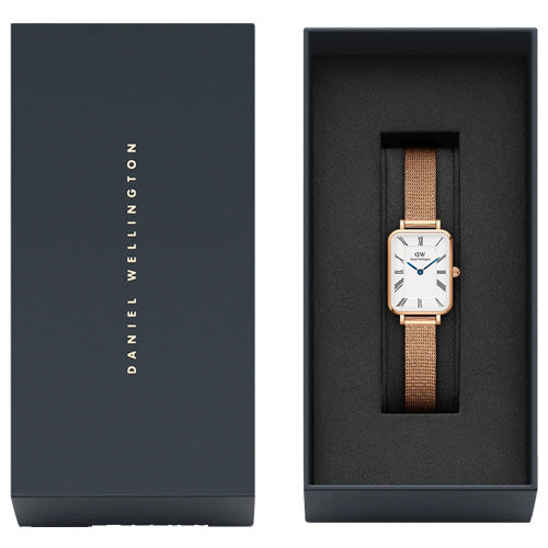 Daniel Wellington Quadro Roman Numerals Melrose White Dial Women 26mm DW00100687