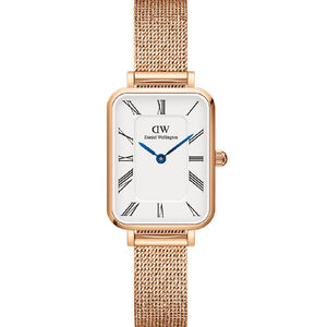 Daniel Wellington Quadro Roman Numerals Melrose White Dial Women 26mm DW00100687