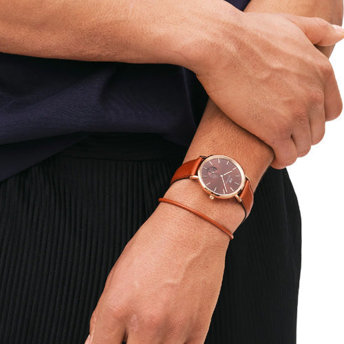 Daniel Wellington Classic Multi-Eye St Mawes Amber Brown Dial Men 40mm DW00100707