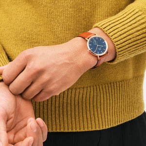 Daniel Wellington Classic Multi-Eye St Mawes Arctic Rose Gold Blue Dial Men 40mm DW00100708