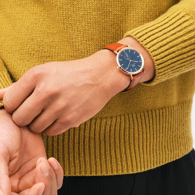 Daniel Wellington Classic Multi-Eye St Mawes Arctic Rose Gold Blue Dial Men 40mm DW00100708