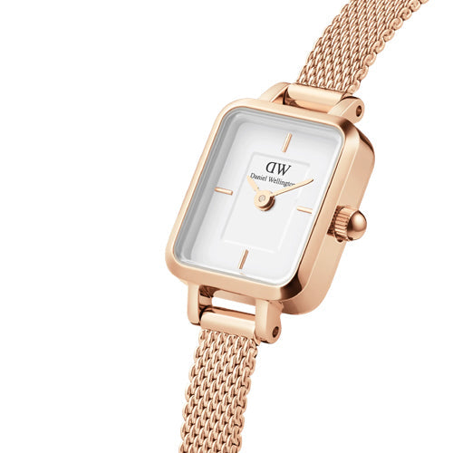 Daniel Wellington Quadro Mini Melrose White Dial Women 15.4*18.2mm DW00100727