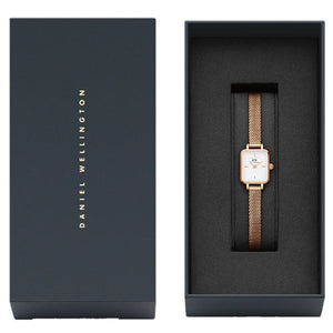 Daniel Wellington Quadro Mini Melrose White Dial Women 15.4*18.2mm DW00100727