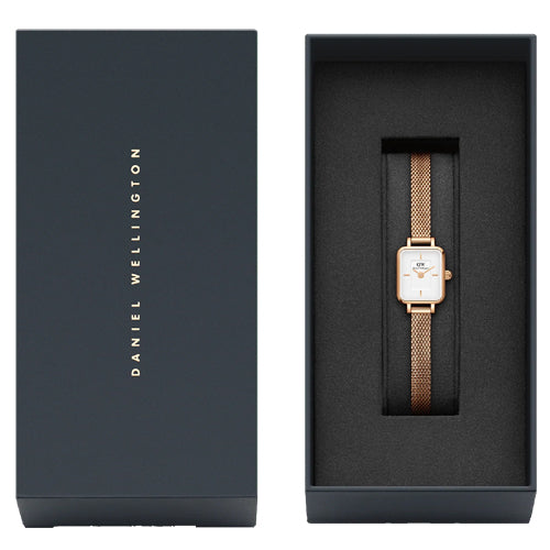 Daniel Wellington Quadro Mini Melrose White Dial Women 15.4*18.2mm DW00100727