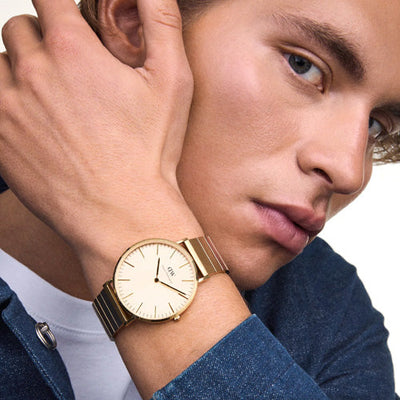 Daniel Wellington Classic Piano Link Gold Unitone Gold Dial Men 40mm DW00100779